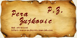 Pera Žujković vizit kartica